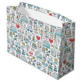 Grand Sac Cadeau Motif Médicale de conception (Dos Angle)