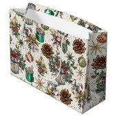 Grand Sac Cadeau motif mixte de Noël (Dos Angle)