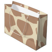 Grand Sac Cadeau motif moderne de girafe (Devant Angle)