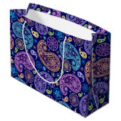 Grand Sac Cadeau Motif moderne Paisley (Dos Angle)