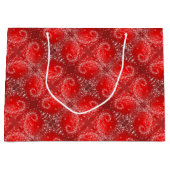 Grand Sac Cadeau Motif moderne Red Snowflake (Devant)