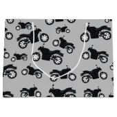 Grand Sac Cadeau Motif moto (Devant)