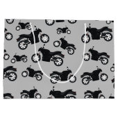 Grand Sac Cadeau Motif moto (Dos)