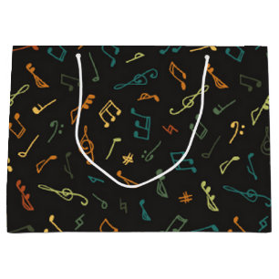 Grand Sac Cadeau Motif musical