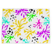 Grand Sac Cadeau motif néon multicolore Abstrait (Devant)