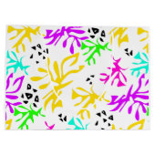 Grand Sac Cadeau motif néon multicolore Abstrait (Dos)