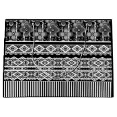 Grand Sac Cadeau Motif noir et blanc avec dentelle et patchwork (Devant)