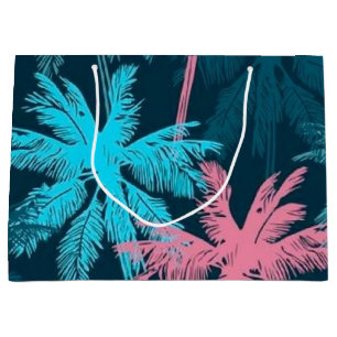 Grand Sac Cadeau Motif palmier