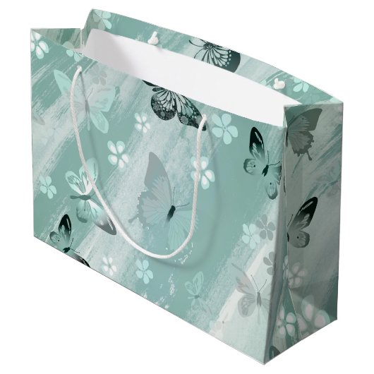 Grand Sac Cadeau Motif papillon 9 (Dos Angle)