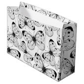 Grand Sac Cadeau Motif papillon de choux (Devant Angle)