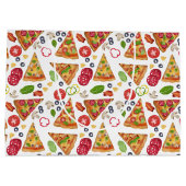 Grand Sac Cadeau Motif Pizza d'aquarelle (Dos)