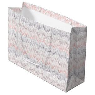 Grand Sac Cadeau Motif pointillé par polka de crête de montagne