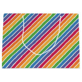 Grand Sac Cadeau Motif Rainbow Stripes (Devant)