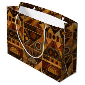Grand Sac Cadeau Motif rayure rustique sud-ouest (4) (Dos Angle)