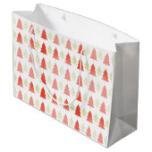 Grand Sac Cadeau Motif Red Green Christmas Tree (Dos Angle)