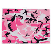 Grand Sac Cadeau Motif rose de camouflage de Camo (Dos)