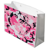 Grand Sac Cadeau Motif rose de camouflage de Camo (Dos Angle)