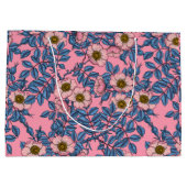 Grand Sac Cadeau Motif rose de chien (Dos)