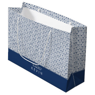 Grand Sac Cadeau Motif Samurai - Groomsman personnalisé