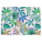 Grand Sac Cadeau Motif sans couture feuilles de la jungle (Devant)