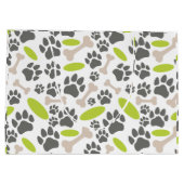 Grand Sac Cadeau Motif sans couture pour os et pattes de chien (Dos)