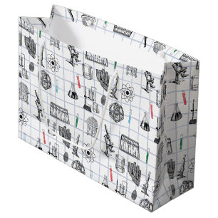 Grand Sac Cadeau Motif scientifique en chimie scientifique