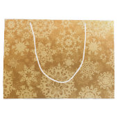 Grand Sac Cadeau Motif Snowflake (Dos)