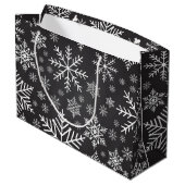 Grand Sac Cadeau Motif Snowflake (Dos Angle)