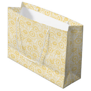Grand Sac Cadeau Motif Sunny Sunflower
