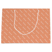 Grand Sac Cadeau Motif tendance blanc Blush Message mignon (Devant)