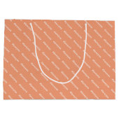 Grand Sac Cadeau Motif tendance blanc Blush Message mignon (Dos)