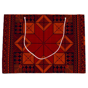 Grand Sac Cadeau Motif traditionnel Palestine broderie tatreez