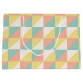 Grand Sac Cadeau Motif triangle Abstrait géométrique coloré (Devant)
