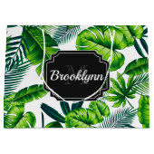 Grand Sac Cadeau Motif tropical (Devant)