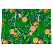 Grand Sac Cadeau Motif tropical, colibris (Devant)