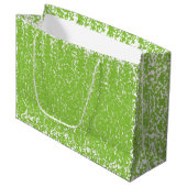 Grand Sac Cadeau Motif Vert Citron Grunge - Décoration Abstraite d' (Devant Angle)