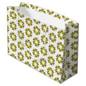 Grand Sac Cadeau Motif Vert Olive (Dos Angle)