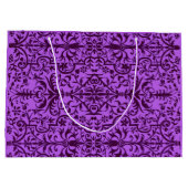 Grand Sac Cadeau Motif victorien en violet (Dos)