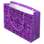 Grand Sac Cadeau Motif victorien en violet (Dos Angle)