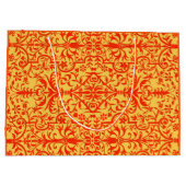 Grand Sac Cadeau Motif victorien orange (Dos)