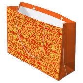 Grand Sac Cadeau Motif victorien orange (Dos Angle)