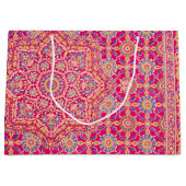 Grand Sac Cadeau Motif vintage de broderie indienne (Devant)