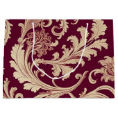 Grand Sac Cadeau Motif Vintage marron et beige (Devant)