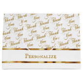 Grand Sac Cadeau motif Word de script Merci - Personnalisé (Devant)