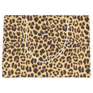 Grand Sac Cadeau Motifs de peau d'animal d'empreinte de léopard