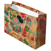 Motifs de ventilateur de fleurs japonais antiques
