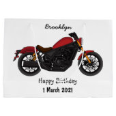 Grand Sac Cadeau moto de style croiseur cool (Dos)