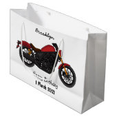 Grand Sac Cadeau moto de style croiseur cool (Devant Angle)