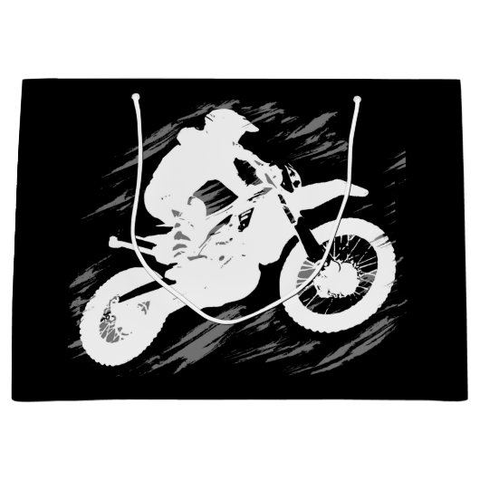 Grand Sac Cadeau Motocross Sport Concurrentiel Motorcycle Course (Devant)