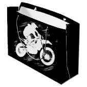 Grand Sac Cadeau Motocross Sport Concurrentiel Motorcycle Course (Dos Angle)